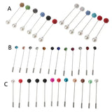 12Pcs Women Brooch Pins Crystal Hijab Scarf Safety Pin Sweater Shawl Clips