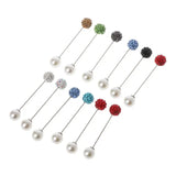 12Pcs Women Brooch Pins Crystal Hijab Scarf Safety Pin Sweater Shawl Clips