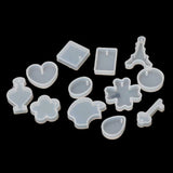 12Pcs Silicone Jewelry Making Resin Mold Earring Pendant Casting Mould DIY Tool
