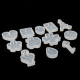 12Pcs Silicone Jewelry Making Resin Mold Earring Pendant Casting Mould DIY Tool