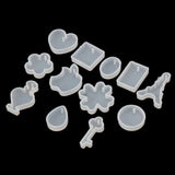 12Pcs Silicone Jewelry Making Resin Mold Earring Pendant Casting Mould DIY Tool