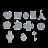 12Pcs Silicone Jewelry Making Resin Mold Earring Pendant Casting Mould DIY Tool
