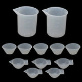 12Pcs Silicone Mixing Measuring Cups for UV Resin Mold DIY Jewelry Tool Kit