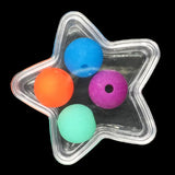 12Pcs Small Acrylic Star Pentacle Storage Boxes 35x35x16mm