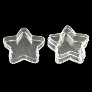 12Pcs Small Acrylic Star Pentacle Storage Boxes 35x35x16mm