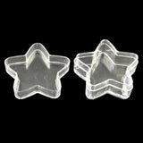 12Pcs Small Acrylic Star Pentacle Storage Boxes 35x35x16mm