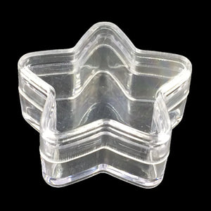 12Pcs Small Acrylic Star Pentacle Storage Boxes 35x35x16mm