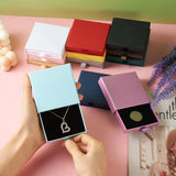 12Pcs Square Paper Drawer Boxes with Sponge - Jewelry Gift Storage Boxes