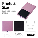 12Pcs Square Paper Drawer Boxes with Sponge - Jewelry Gift Storage Boxes