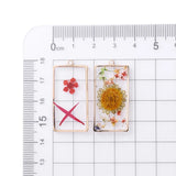 12Pcs Square Hibiscus Petal Resin Charms for Jewelry Making