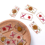 12Pcs Square Hibiscus Petal Resin Charms for Jewelry Making