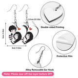 12Pcs Sublimation Heart Earring Blanks w/ Hooks for DIY Jewelry Making