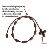 12Pcs Tibet Bracelet Red Cord Kabbalah 7 Knot Cross Bracelet