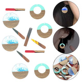 12Pcs Wood Geometric Pendants DIY Earrings Necklace Supplies