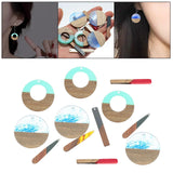12Pcs Wood Geometric Pendants DIY Earrings Necklace Supplies
