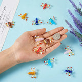 12Pcs Colorful Dragonfly Spacer Beads Charms For Jewelry Making