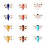 12Pcs Colorful Dragonfly Spacer Beads Charms For Jewelry Making