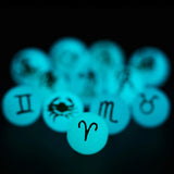12Pcs 12Constellation Glow-In-Dark Balls For DIY Necklace