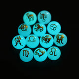 12Pcs 12Constellation Glow-In-Dark Balls For DIY Necklace