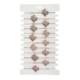 Cactus Charm Woven Bracelet Set for Women Girl Summer Jewelry
