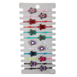 12Pcs Mixed Enamel Cat Unicorn Charm Bracelet Set Elastic Chain Girls Jewelry