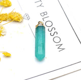 12Pcs/lot Natural Stone Pendant Reiki Pendulum for Jewelry Making