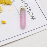 12Pcs/lot Natural Stone Pendant Reiki Pendulum for Jewelry Making