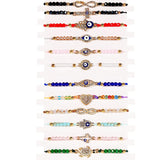 12Pcs Turkey Evil Eye Bracelets Red String Lucky Anklet