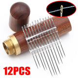 12Pcs Blind Threading Needle Set Big Hole Stainless Steel Needle