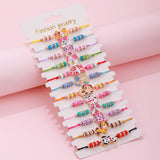 12Pcs Cat Rope Unicorn Charm Bracelets for Women Girls Kids