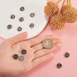 12Pcs Double-sided Alloy Enamel Constellations Charms for DIY Earrings Necklace