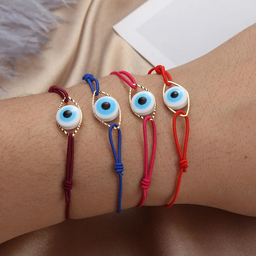 Ethnic Vintage Woven Bracelets Evil Eye Charm Bracelet
