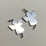 12Pcs 20-25mm Angel Charms Stainless Steel Angels Pendants DIY Jewelry Making