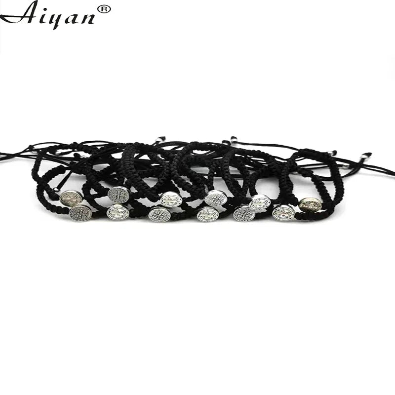 12Pcs 0.9cm St. Benedict Woven Bracelets, Gift for Women/Men