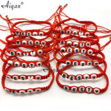 12 Love Woven Bracelets Friendship Gift Multi-Color Options