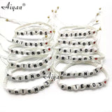 12 Love Woven Bracelets Friendship Gift Multi-Color Options