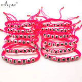 12 Love Woven Bracelets Friendship Gift Multi-Color Options
