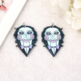 12pcs Horror Movie Icons Acrylic Charms for DIY Earring Necklace Making