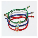 12Pcs Heart-shaped Devil's Eye Bracelet - Good Luck Gift