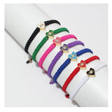 12Pcs Heart-shaped Devil's Eye Bracelet - Good Luck Gift