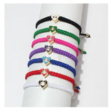 12Pcs Heart-shaped Devil's Eye Bracelet - Good Luck Gift