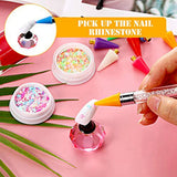 12Pcs Nail Rhinestones Picker Replacement Head Tips for Dotting Pen