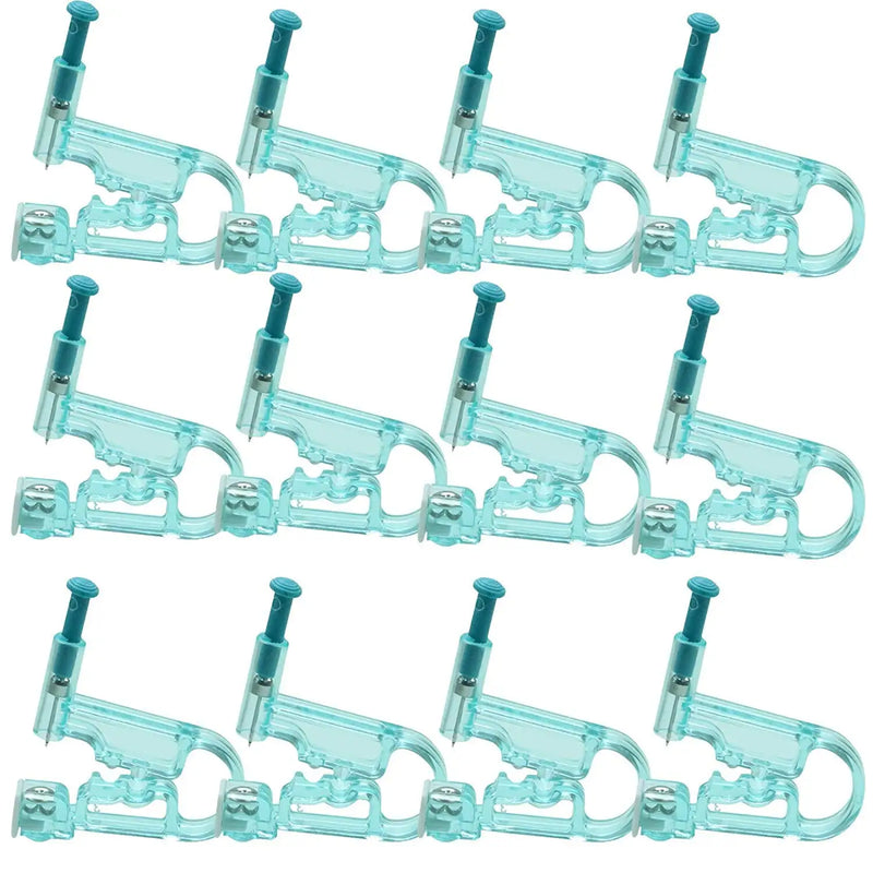 12SET Disposable Painless Ear Piercing Healthy Sterile Puncture Tool + Ear Studs