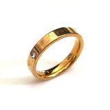 4mm 6mm Forever Love Couple Rings Stainless Steel Wedding Bands CZ