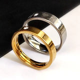 4mm 6mm Forever Love Couple Rings Stainless Steel Wedding Bands CZ