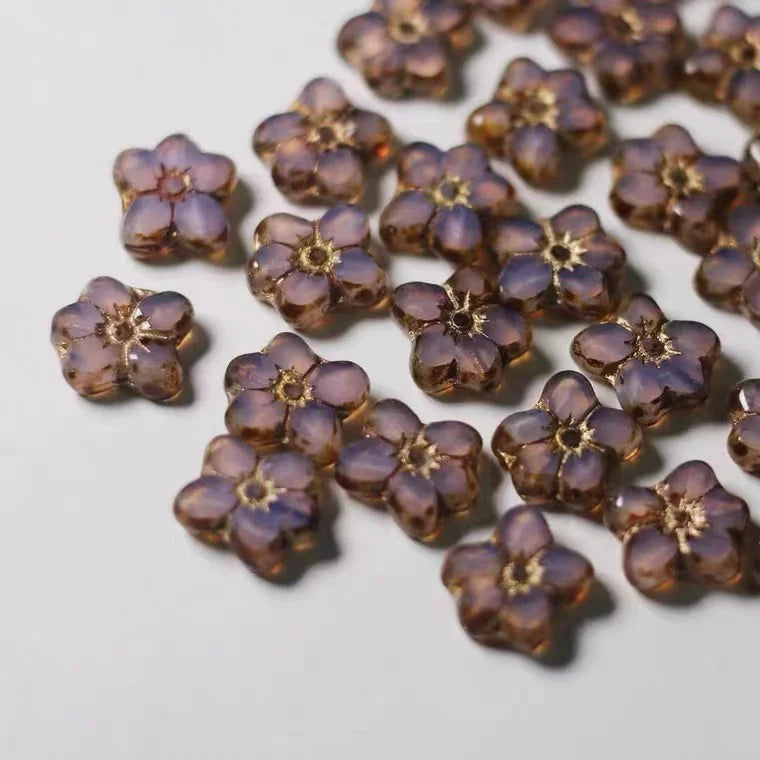 12X14mm Crezh Glass Bead Flower Shape Lampwork Loose DIY Jewelry Making