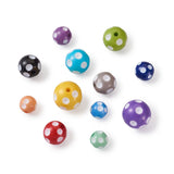 Chunky Resin Polka Dot Beads Mixed Round Ball Beads For DIY Jewelry Making