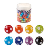 Chunky Resin Polka Dot Beads Mixed Round Ball Beads For DIY Jewelry Making