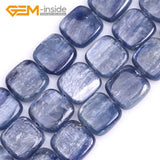 Natural Kyanite Square Shape Flat Loose Beads 15 Inches