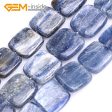 Natural Kyanite Square Shape Flat Loose Beads 15 Inches